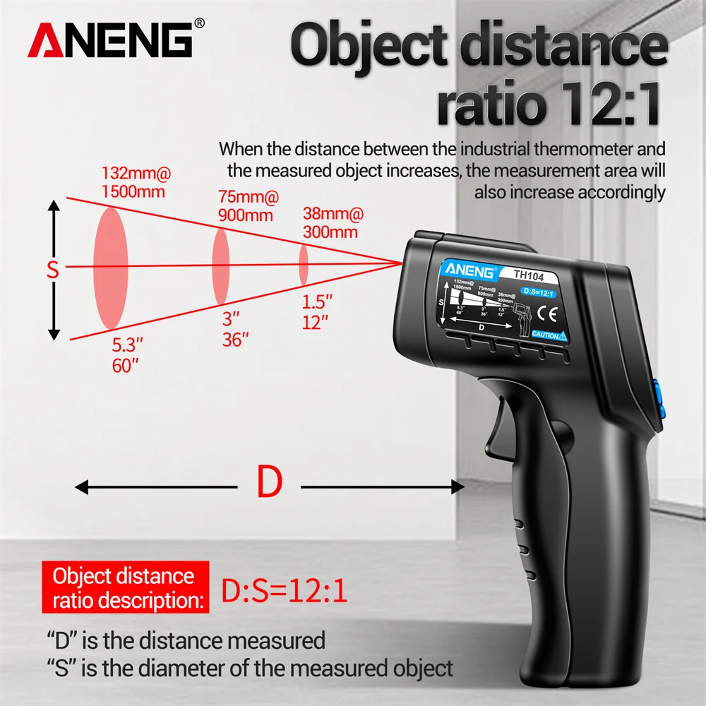 ANENG -50~550℃ Infrared Thermo - Industrial Laser Thermometer Gun recension och pris