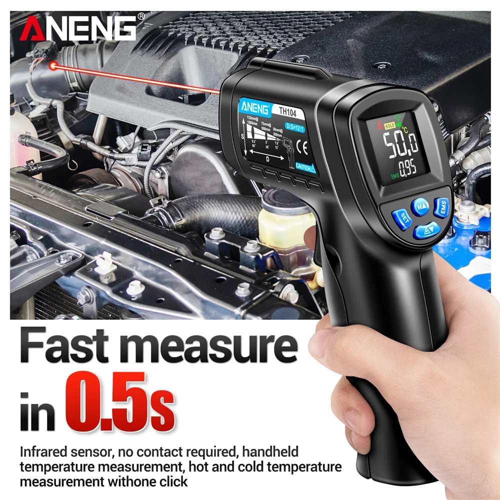 ANENG -50~550℃ Infrared Thermo - Industrial Laser Thermometer Gun recension och pris