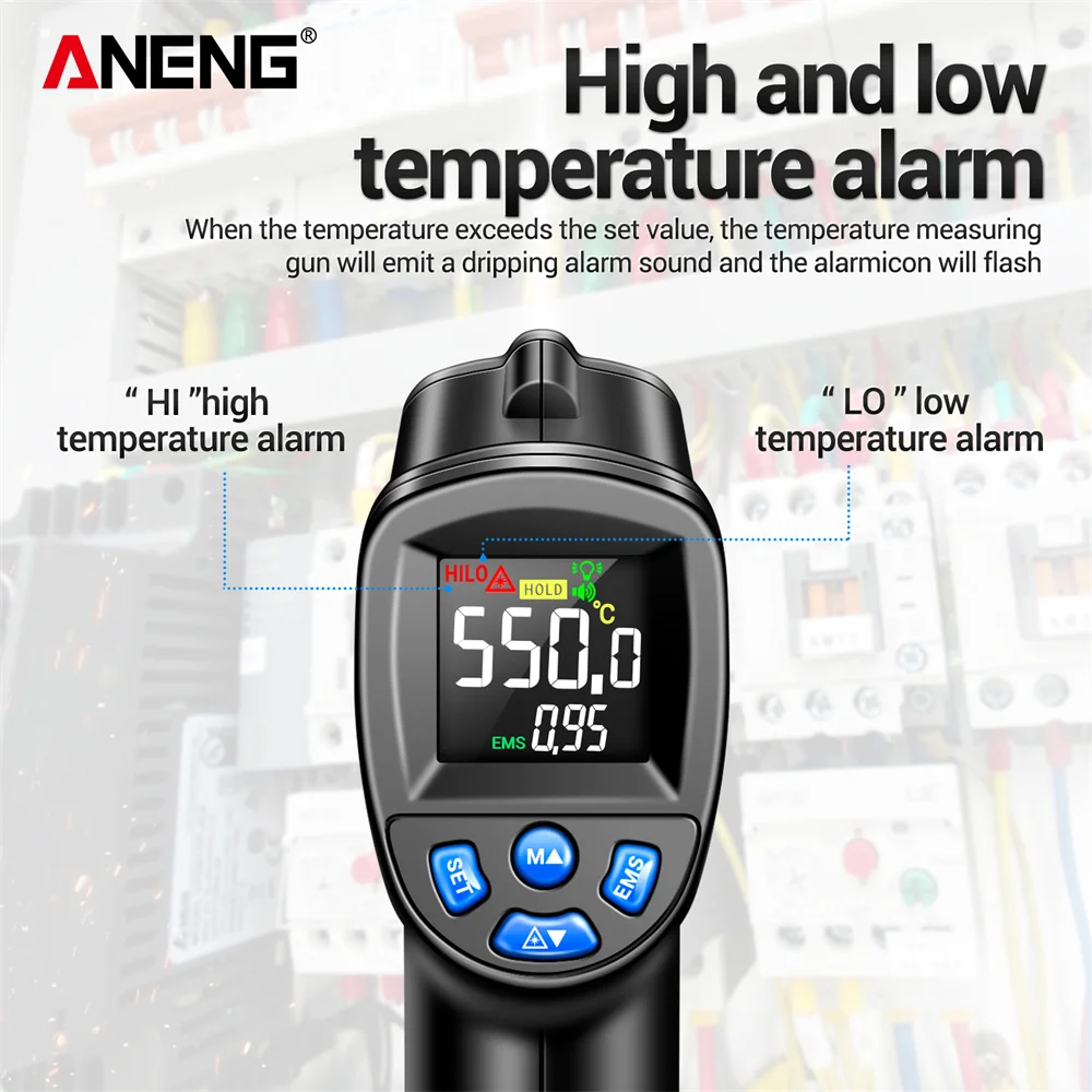 ANENG -50~550℃ Infrared Thermo - Industrial Laser Thermometer Gun recension och pris