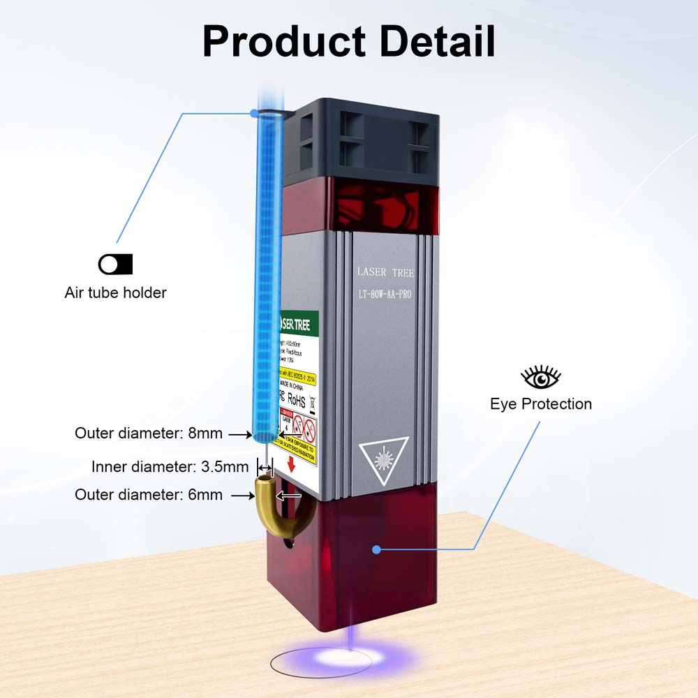 LASER TREE 20w 40W 80W Laser M - Metal Laser Cutter Head recension och pris