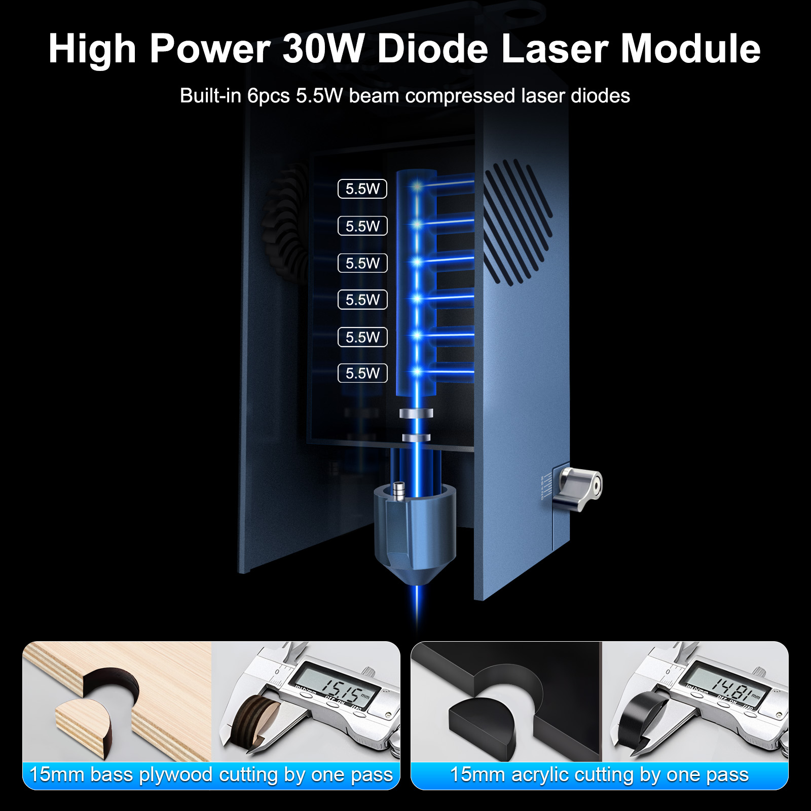 LASER TREE Laser Module, 30000 - Metal Laser Cutter Head recension och pris
