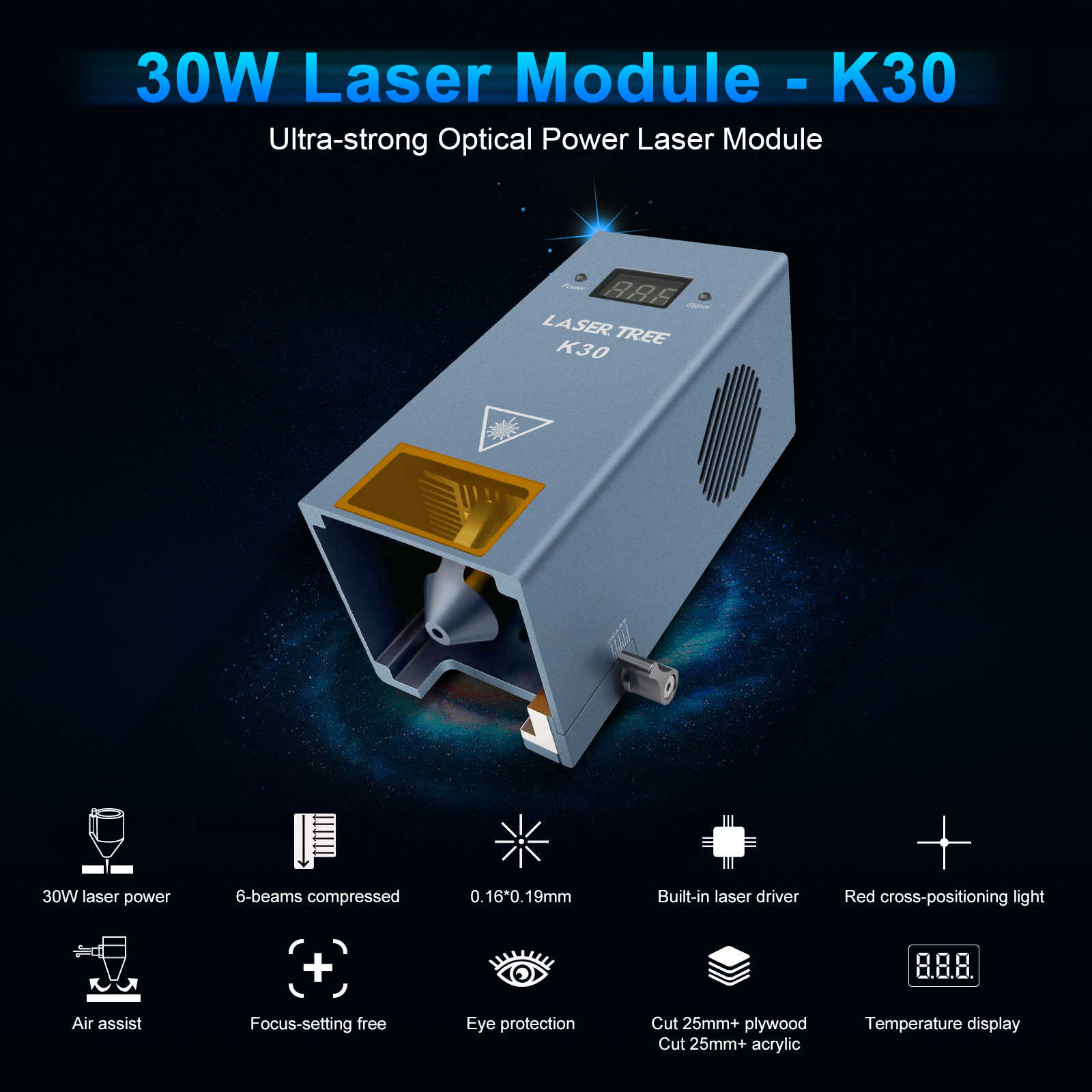LASER TREE Laser Module, 30000 - Metal Laser Cutter Head recension och pris